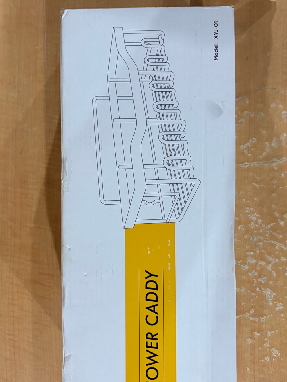 Power Caddy Dish Rack - White with Yellow Accent